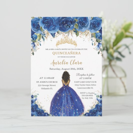 キンセアニラ王室のブルーフローラプリンセス誕生日16 招待状 (スタンド正面)