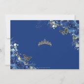 キンセアニラ王室のブルーフローラ蝶誕生日 招待状 (裏面)