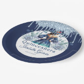 キンセアニラ王室のブルーメキシコスタイル ペーパープレート (アングル)