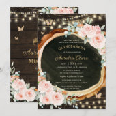 キンセアニラ素朴赤面フローラ魅惑の森 招待状 (正面/裏面)