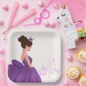 キンセアニラ薄紫エレガントプリンセス紙プレート ペーパープレート (パーティー)