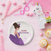 キンセアニラ薄紫エレガントプリンセス紙プレート ペーパープレート (パーティー)