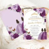 キンセアニラ薄紫ダークパープルプラムフローラツインズ 招待状