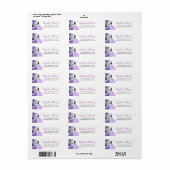 キンセアニラ薄紫紫色の花の冠 ラベル (フルシート)