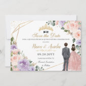 キンセアニラ薄紫赤面フローラツインズボーイガール セーブザデート (正面)