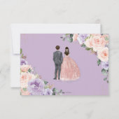 キンセアニラ薄紫赤面フローラツインズボーイガール 出欠カード (裏面)