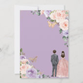 キンセアニラ薄紫赤面フローラツインズボーイガール 招待状 (裏面)