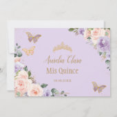 キンセアニラ薄紫赤面フローラ誕生日写真 セーブザデート (裏面)