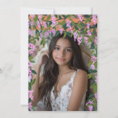 キンセアニラ藤つる植物フローラカスタム写真 招待状 (裏面)