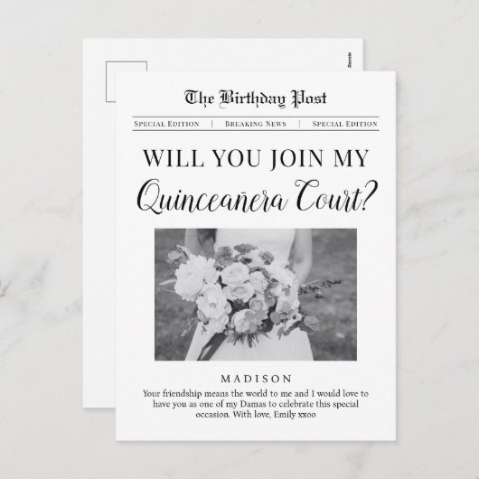 キンセアニラ裁判所提案新聞はがき シーズンポストカード (正面/裏面)