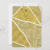 キンセアニラ誕生日ダイヤモンドグラムブラック金ゴールド 招待状 (裏面)