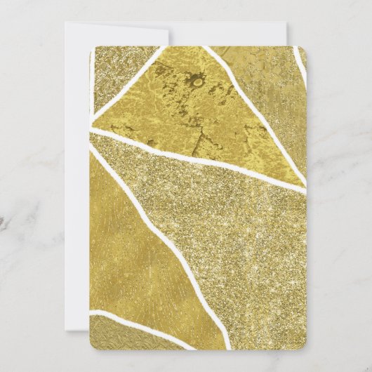 キンセアニラ誕生日ダイヤモンドグラムブラック金ゴールド 招待状 (裏面)