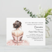 キンセアニラ誕生日ピンクプリンセス 招待状 (スタンド正面)