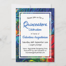 キンセアニラ誕生日レトロ パーソナライズされた 招待状