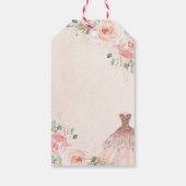 キンセアニラ赤面ピンクフローラドレス誕生日のお気に入り ギフトタグ (裏面)
