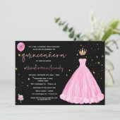 キンセアニラ赤面ピンクフローラプリンセスティアラ写真 招待状 (スタンド正面)