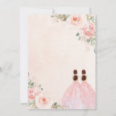 キンセアニラ赤面ピンクフローラミクリンXVツインズ 招待状 (裏面)