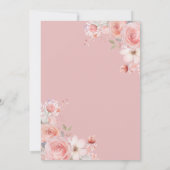 キンセアニラ赤面ピンクローズフローラサンキュー サンキューカード (裏面)