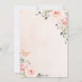 キンセアニラ赤面ピンクローズローズバタフライティアラ 招待状 (裏面)