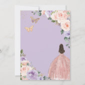 キンセアニラ赤面ピンク薄紫パープルフローラ16日 招待状 (裏面)