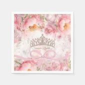 キンセアニラ赤面ピンク金ゴールドナプキンス スタンダードカクテルナプキン (正面)