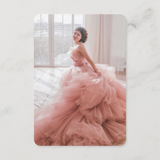 キンセアニラ赤面ピンク&金ゴールドクラウン詳細 エンクロージャーカード (裏面)