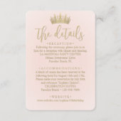 キンセアニラ赤面ピンク&金ゴールドクラウン詳細 エンクロージャーカード (正面)