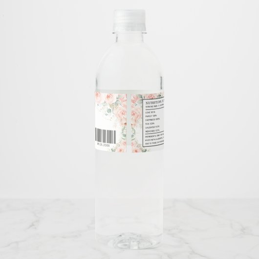 キンセアニラ赤面フローラドレススウィート16誕生日 ペットボトルラベル (裏面)