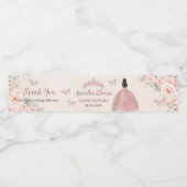 キンセアニラ赤面フローラバラ金ゴールドドレスプリンセス ペットボトルラベル (シングルラベル)