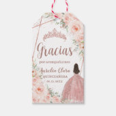 キンセアニラ赤面フローラバラ金ゴールドプリンセスドレス ギフトタグ (正面)