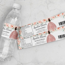 キンセアニラ赤面フローラプリンセススイーツ誕生日 ペットボトルラベル