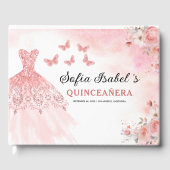 キンセアニラ赤面フローラプリンセス蝶金ゴールド ゲストブック (正面)