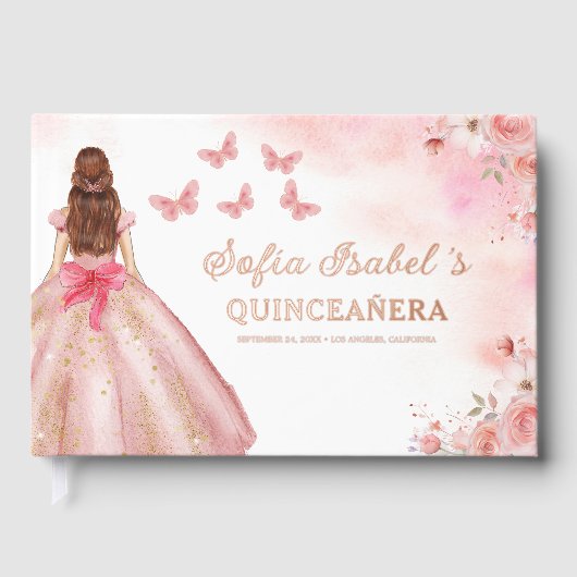 キンセアニラ赤面フローラプリンセス蝶金ゴールド ゲストブック (正面)