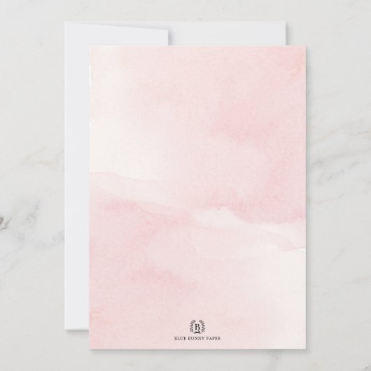 キンセアニラ赤面ボホフローラパンパスグラスドレス 招待状 (裏面)