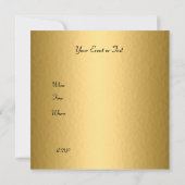 キンセアニラ金ゴールドとシルバー招待状キンセアニラ 招待状 (裏面)