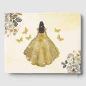 キンセアニラ金ゴールドプリンセスフローラ蝶 ゲストブック (裏面)