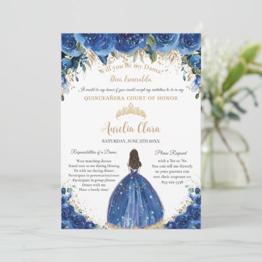 キンセアニラ金ゴールド王室のブルーフローラダマリクエスト 招待状 (スタンド正面)