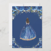 キンセアニラ金ゴールド王室のブルーフローラダマリクエスト 招待状 (裏面)