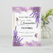 キンセアニラ金ゴールド紫ラベンダーフローラ蝶 セーブザデート (スタンド正面)