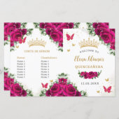 キンセアニラ15明るい赤紫色ピンクフローラ金ゴールドプログラム (正面/裏面)