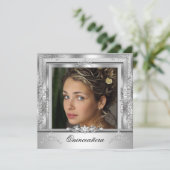 キンセアニラ15thバースデーパーティーホワイトシルバーティアラ 招待状 (スタンド正面)