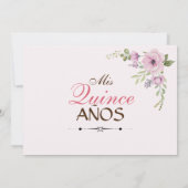 キンセアニラ・エレガンテ： Mis Quince Invitaciones Rosa 招待状 (裏面)