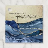 キンセアニラ、エレガント金ゴールド、ブルーアゲート フェイバータグ (正面)