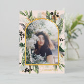 キンセアニラ |グリーンリー&テラコッタジャングルインヴィータ 箔招待状 (立ち正面)