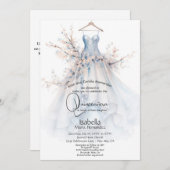 キンセアニラ |ピンクの花が咲く白衣 招待状 (正面/裏面)