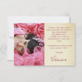 キンセアニラmis quince写真サンキューカード サンキューカード (裏面)