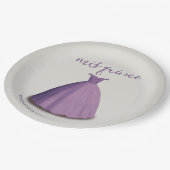 キンセアニラmis quince紫色のドレステーブルデコール ペーパープレート (アングル)