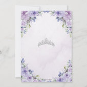 キンセアニラXVパープル薄紫フローラシルバークラウン 招待状 (裏面)