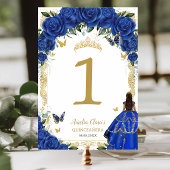 キンセアニラXVブルー王室のフローラ金ゴールドガールドレス テーブルナンバー