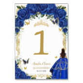 キンセアニラXVブルー王室のフローラ金ゴールドガールドレス テーブルナンバー (正面)